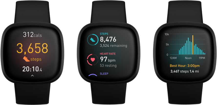 Fitbit Versa III health metrics