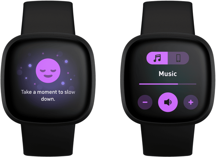 Fitbit Versa III relax and music app